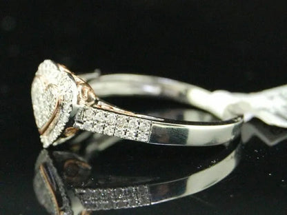 Luxurious Exquisite Fashion Solid 925 Sterling Silver Natural Heart White Sapphi