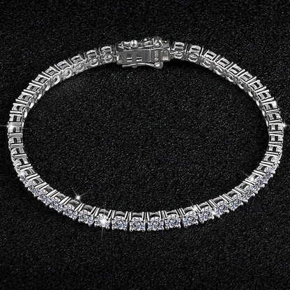 S925 Silver Mosan Diamond Bracelet Female