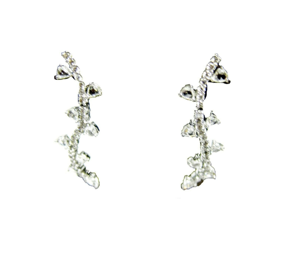 DIAMOND EARRING ROSE SHAPE TRIANGLE ROUNDED PEAR SHAPE
