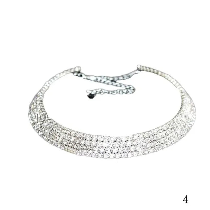Hot Sale Bling Diamante Choker Prom Bridal Xmas Party Gift