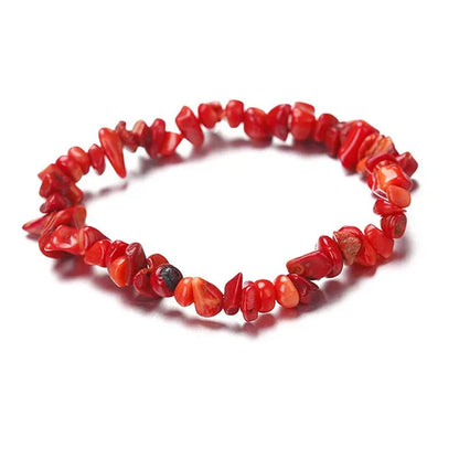 10 Colors Healing Natural Stone Beads Chips Single Strand Women Yoga Bracelets L