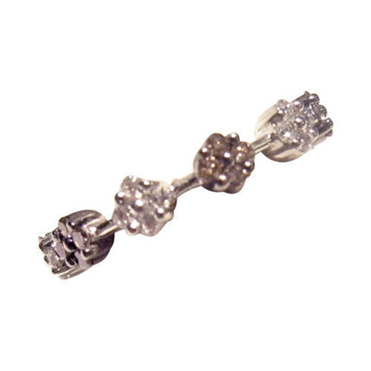.58 CTTW COGNAC DIAMOND ROUND DIAMOND ETRNITY BAND DESIGNER BAND 18 K WHITE GOLD