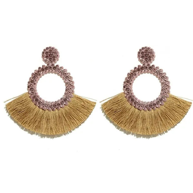 Tassel Earrings Women Punk Earings Fashion Jewelry Hanging Crystal Star Girls Ea