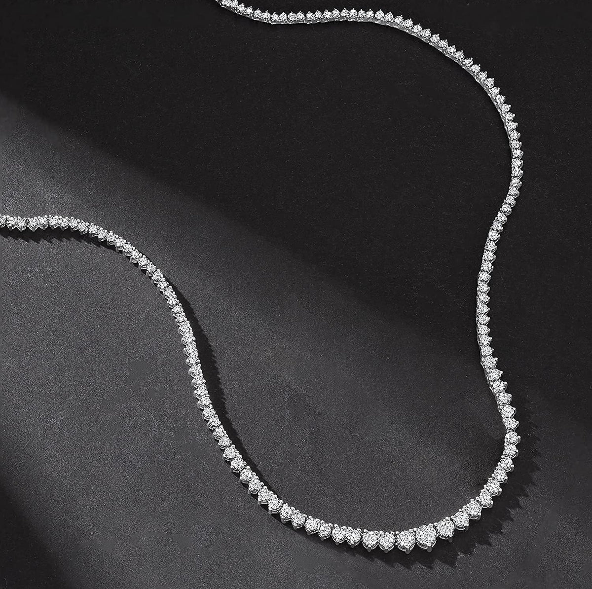 3.00 Ct. T.W. Diamond Tennis Necklace in Sterling Silver