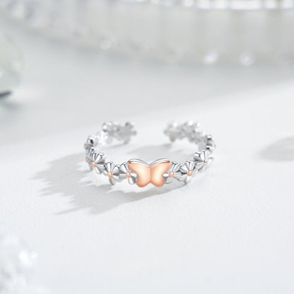 Daisy Ring 925 Sterling Silver Adjustable Daisy Ring for Women Daisy Flower Open