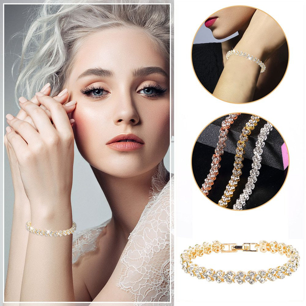 Bracelets for Teen Girls Gold Single Rhinestone Bracelet Diamond Bracelets for W