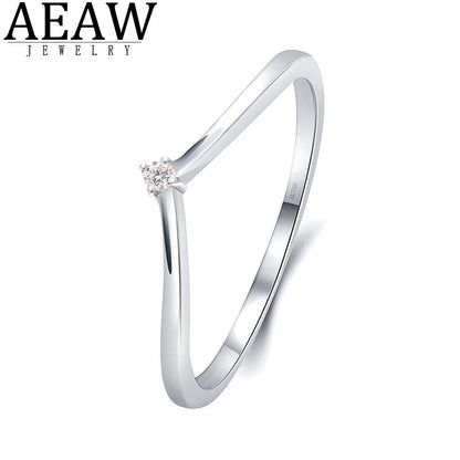 DEF Color VVS1 round Cut 0.015Carat Moissanite Wedding Band V Band
