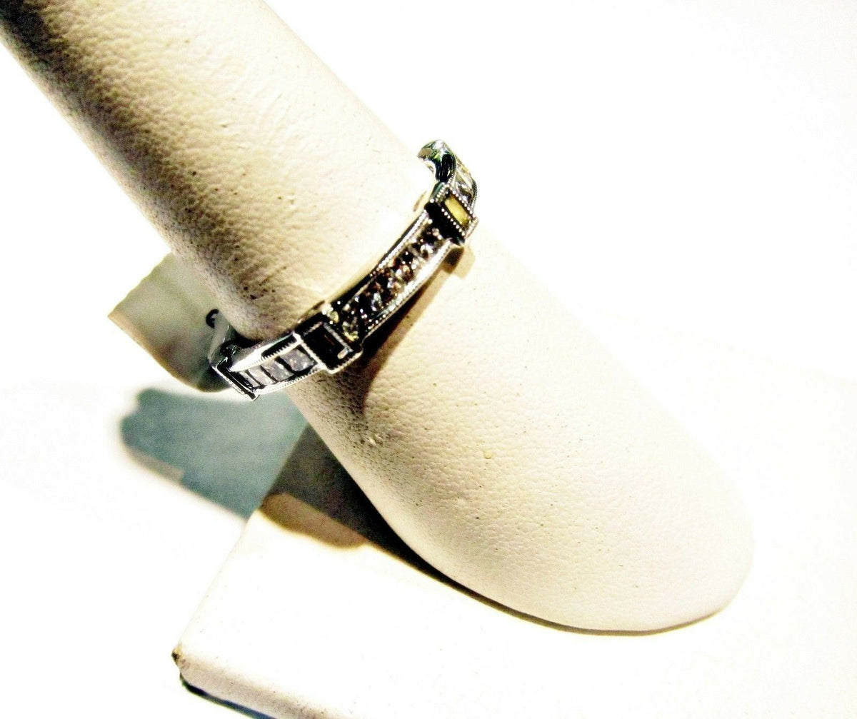 DIAMOND ETERNITY BAND PRINCESS BAGUETTE ALL AROUND SET