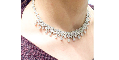 diamond pear shape marquise round brilliant shape necklace