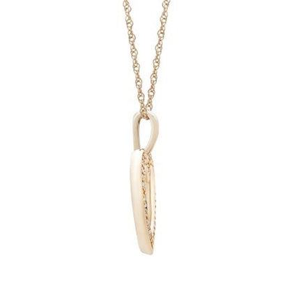 0.10 CT. T.W. Diamond Heart Pendant in 14K Yellow Gold