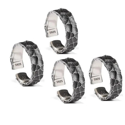 Vintage Stone Pattern Ring Men and Women Simple Personality Ring Fashion Hand Je