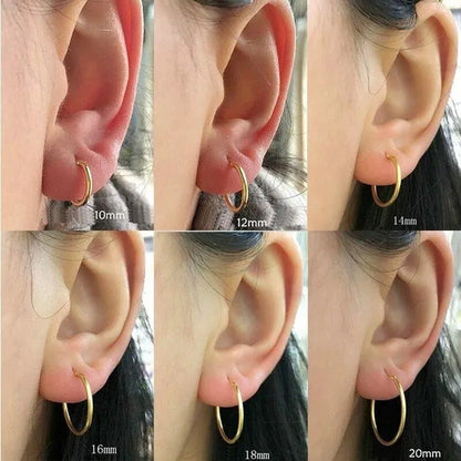 1 Pair Women/Man Stainless Steel Small Hoops Earring Piercing Ear Cartilage