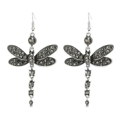 1 Pair Women'S Ethnic Style Tassel Dragonfly Earring Dragonfly Earrings with Tin