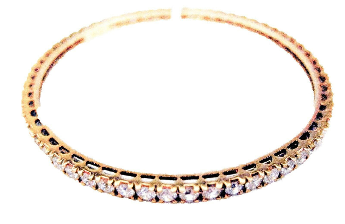 DIAMOND ETERNITY SET ALL AROUND SET WITH DIAMOND ETERNITY BANGLE 18 K ROSE GOLD