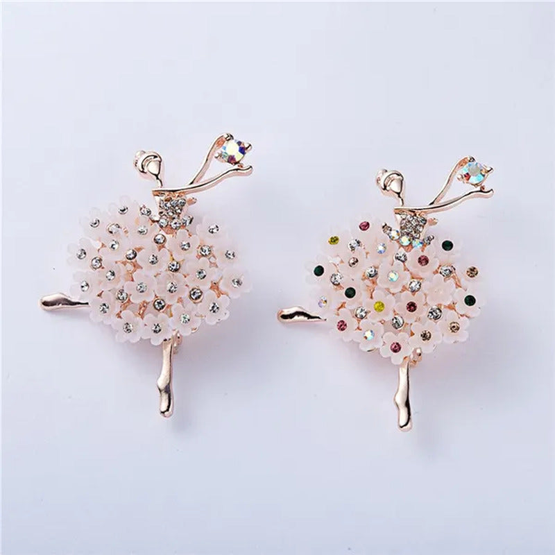 1PC Dancing Ballet Girl Brooch Pin Coat Pin for Women Girl Wedding Bridal Broach