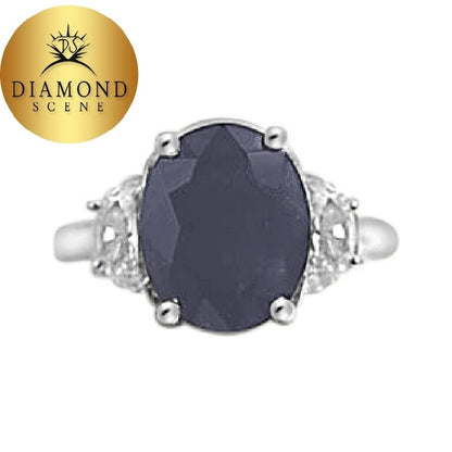 SAPPHIRE OVAL SHAPE 11.80X 8.99X 5.22MM DIAMOND RING