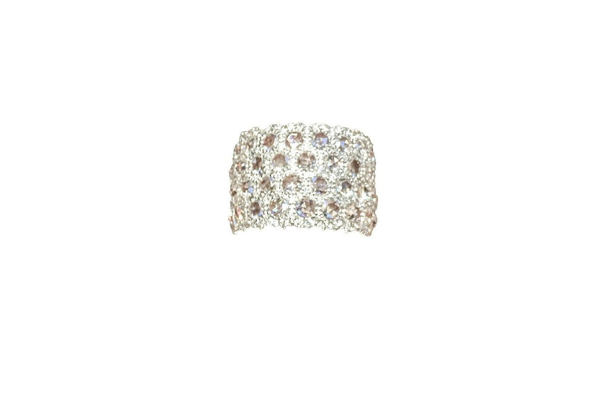 ROSE AND ROUND BRILLIANT SHAPE DIAMOND ETERNITY BAND