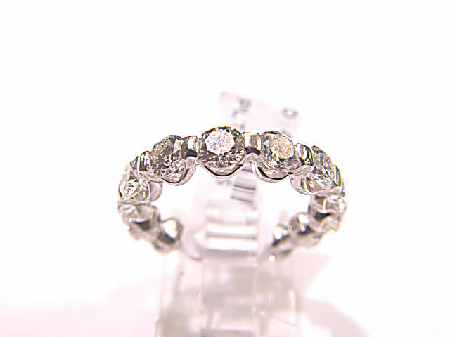 14 ROUND BRILLIANT DIAMOND COMMON BAR SET ETERNITY BAND DIAMOND ANNIVERSARY BAND