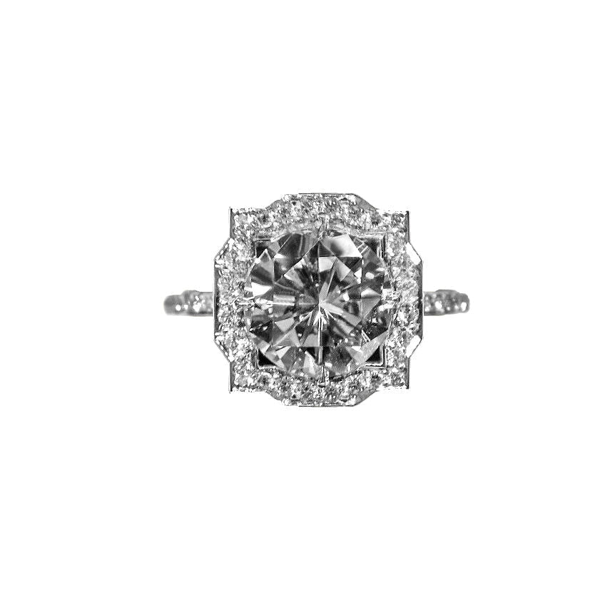 gia certified round brilliant f color grade si1 clarity grade side micro diamond