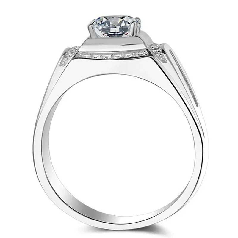 Plated Rings for Men Wedding Engagement Cubic Zirconia Diamond Men'S Ring