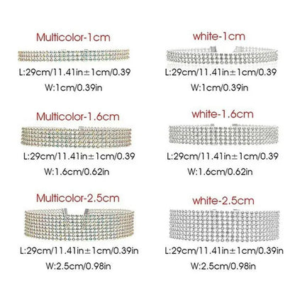 Full Diamond Necklace Chain Link Layer Necklace Gift for Women Jewelry