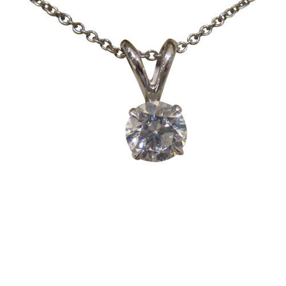 DIAMOND ROUND BRILLIANT SHAPE SOLITAIRE WITH BALE DIAMOND PENDANT SOLITAIRE