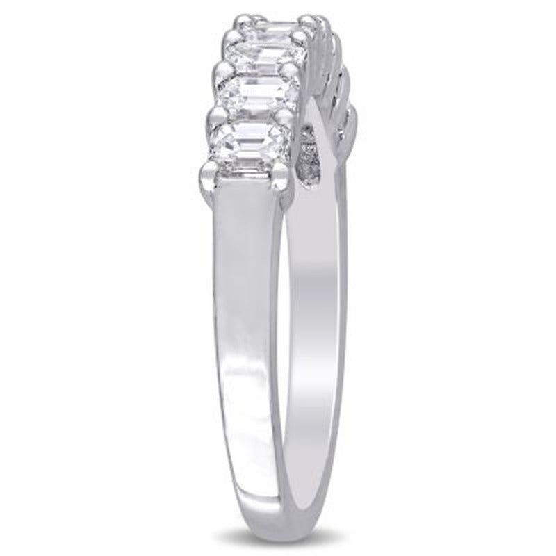 Allura 0.95 CT. T.W. Emerald-Cut Diamond Semi-Eternity Anniversary Ring in 14K W