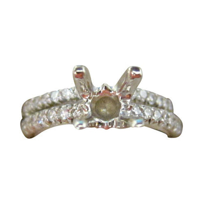 TWO PIECE SET BAND AND SETTING DIAMOND