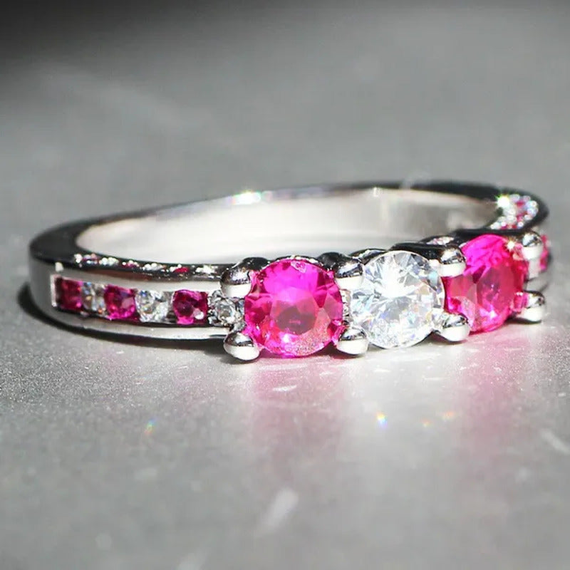 Luxury 925 Silver Crown Ruby Ring Natural Stone Birthstone Gemstones Engagement