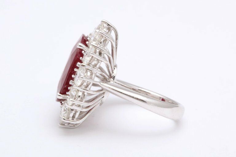 Damiani Burma Ruby and Diamond Ring Certified