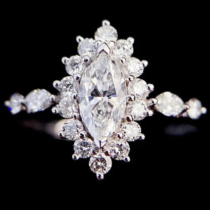 Luxury Princess Fashion Engagement Jewelry Engagement Rings for Women Bride Wedd