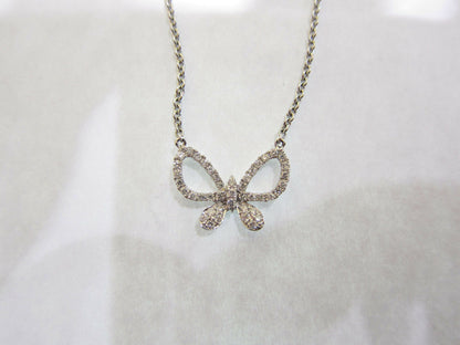 DIAMOND BUTTERFLY PENDANT WITH SIX DIAMOND BY YARD CHAIN