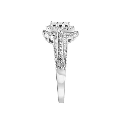 3/8Ctw 10KT White Gold Emerald-Shape Genuine Certified Diamond Limited Edition R