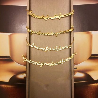 English Nonsense Necklace Letter Smile
