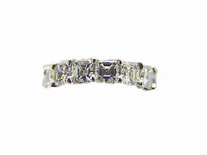DIAMOND 16 STONE ASSCHER SHAPE ETERNITY SET DIAMOND U BASKET DIAMOND ETERNITY