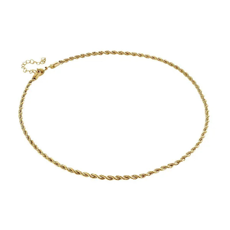 Shop LC Stainless Steel Yellow Gold ION Plated Necklace for Women Size 20-22" 19