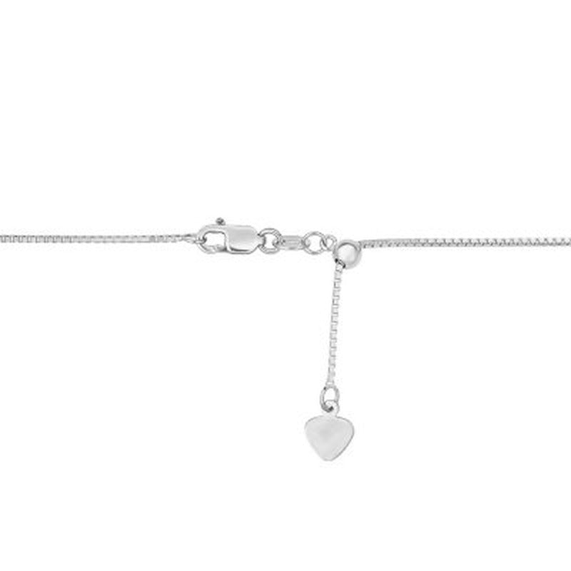 Adjustable Box Link Chain Necklace, .85Mm in 14K Gold