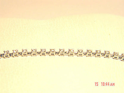 DIAMOND ROUND BRILLIANT SHAPE BRACELET DIAMOND TENNIS BRACELET