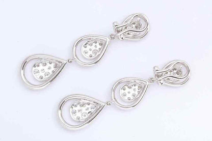 Diamond Dangle Drop Earrings