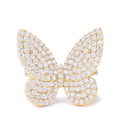 925 Silver Ring Butterfly Ring Statement Crown Ring Natural Gemstones Ring Weddi