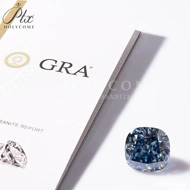 Best Loose Gemstones Moissanite Diamond Excellent Crushed Ice Cushion Cut Dark V
