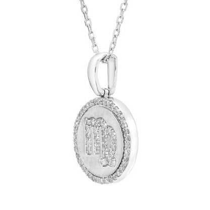 0.17 CT. T.W. Diamond Zodiac Symbol Pendant in Sterling Silver