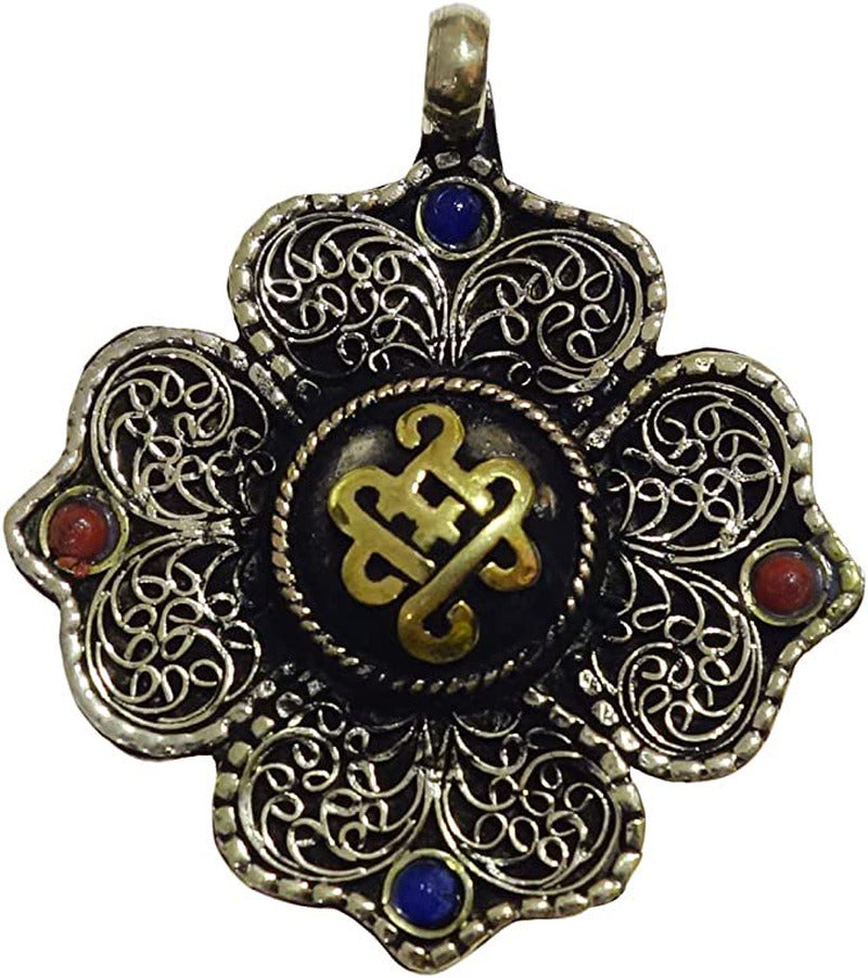 Handmade Designer Pendants for Women & Men, Coral & Lapis Lazuli Gemstone Pendan