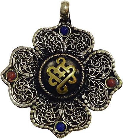 Handmade Designer Pendants for Women & Men, Coral & Lapis Lazuli Gemstone Pendan