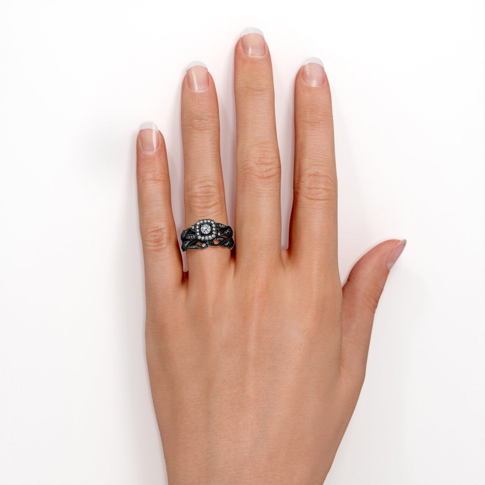 Round Diamond - Edwardian Diamond Filigree Ring - Art Deco Style - Wedding Ring