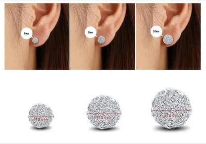 925 Sterling Silver Earrings Super Flash Diamond Earrings Full Diamond Earrings