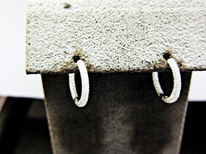 DIAMOND ROUND BRILLIANT SHAPE INSIDE OUTSIDE HOOP EARRING DIAMOND HOOP