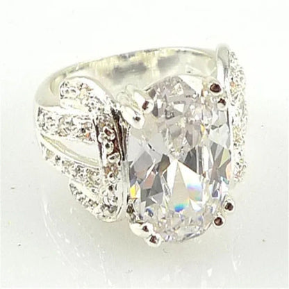 Women Ring 925 Sterling Silver Oval Cut Natural Black Sapphire & Diamond Ring Je
