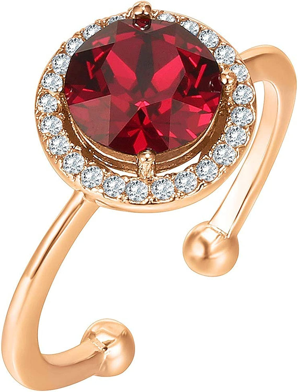 Crystal 14K White Gold Plated Birthstone Rings | Rings for Women