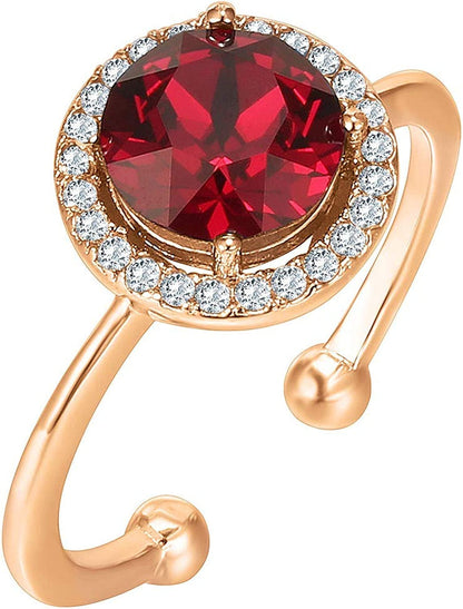 Crystal 14K White Gold Plated Birthstone Rings | Rings for Women
